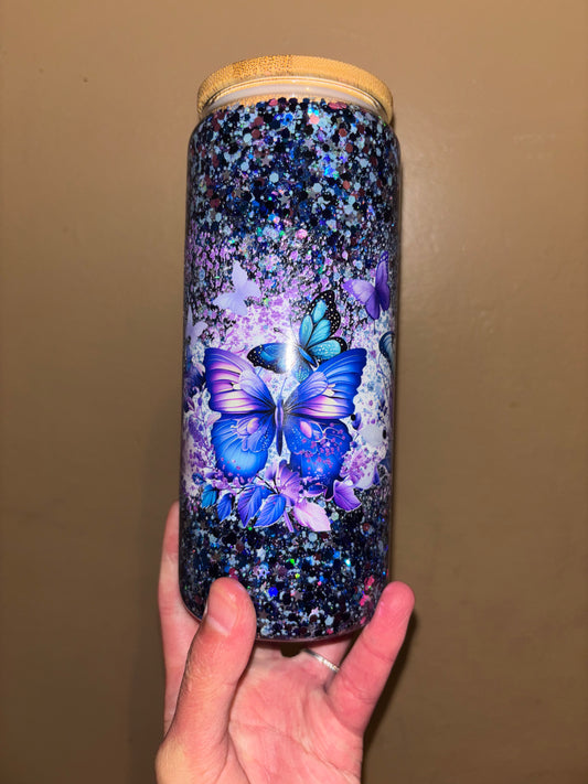 Butterfly 20oz glass